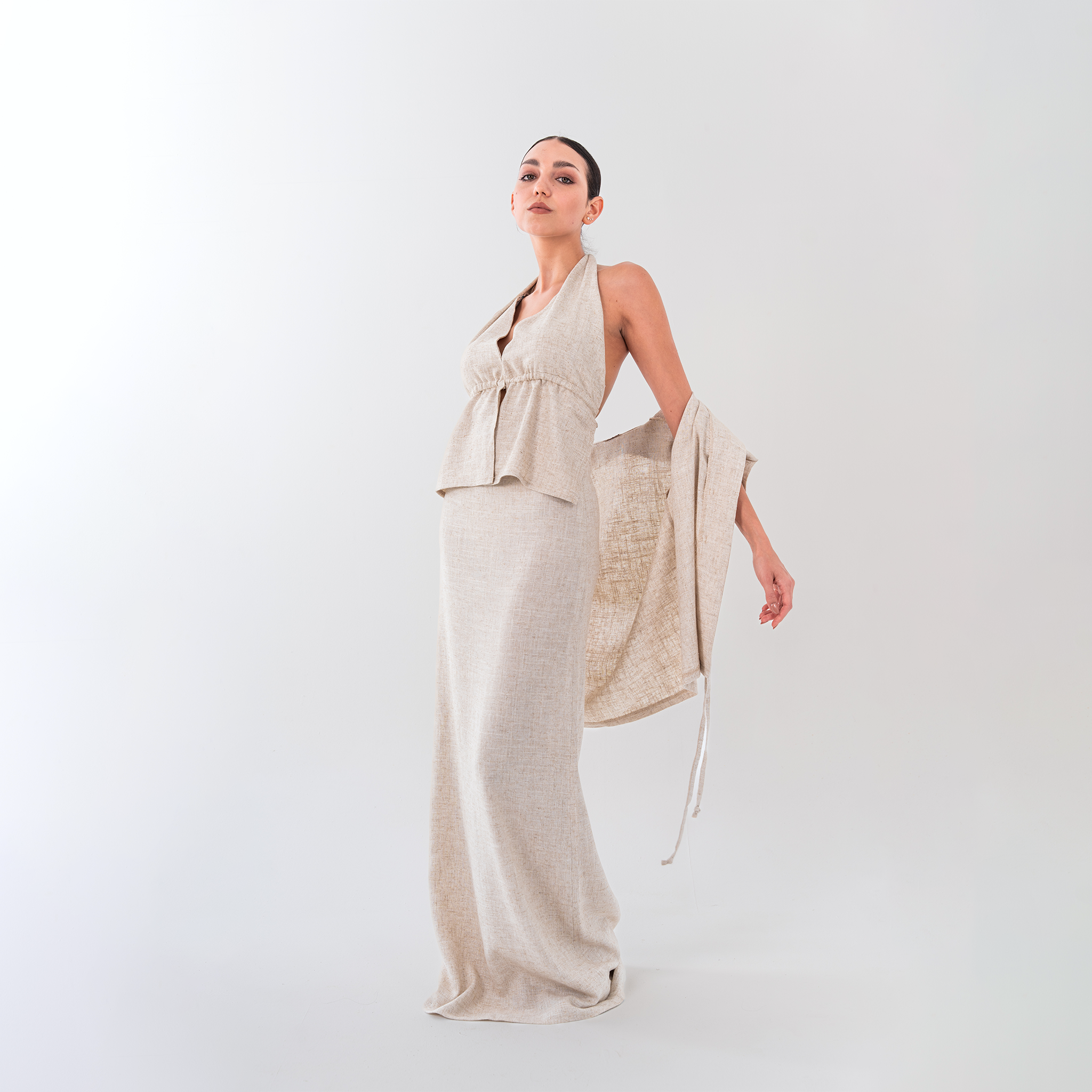 Minimalist Linen Skirt - Baloska