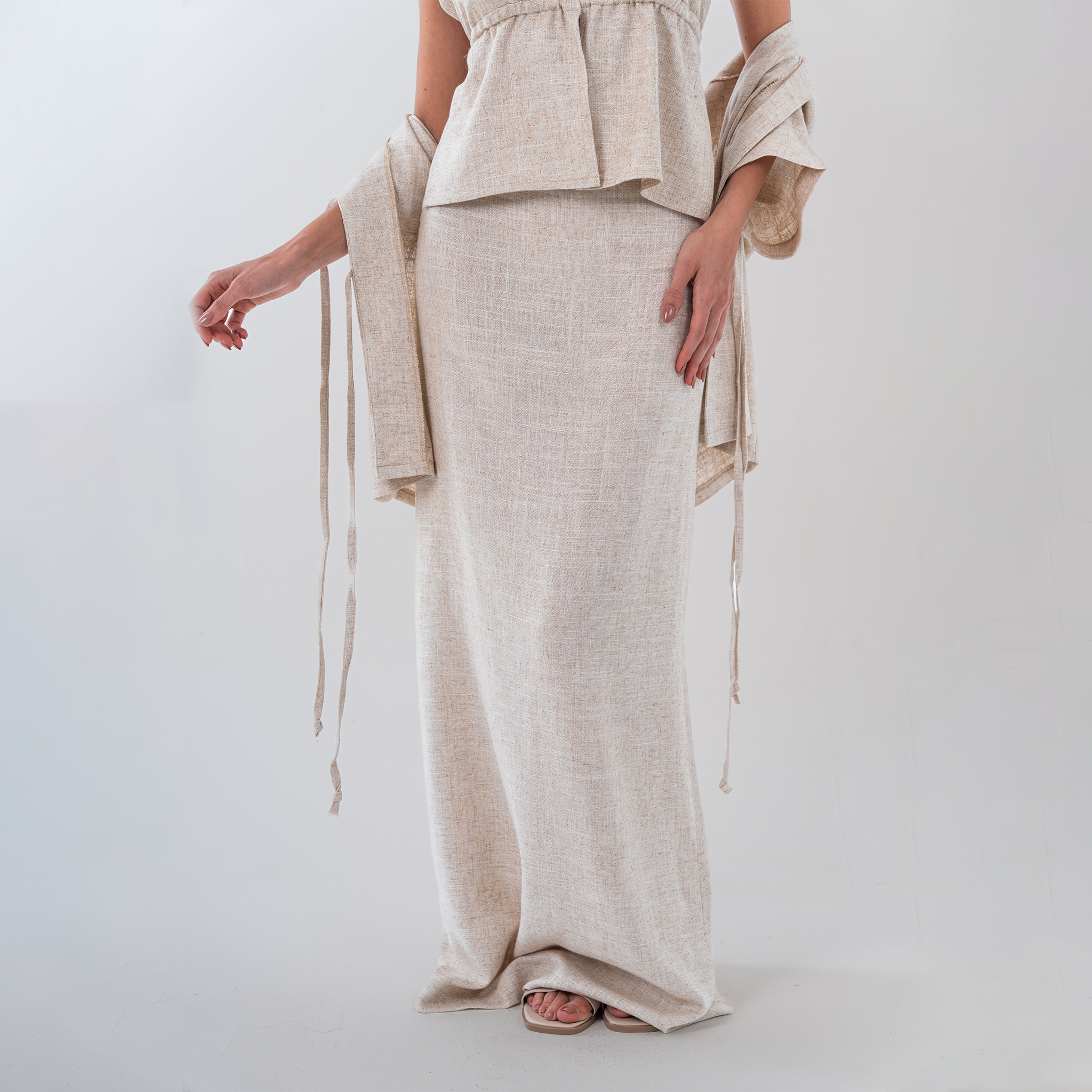 Minimalist Linen Skirt - Baloska