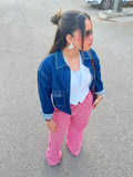 Gingham print pants