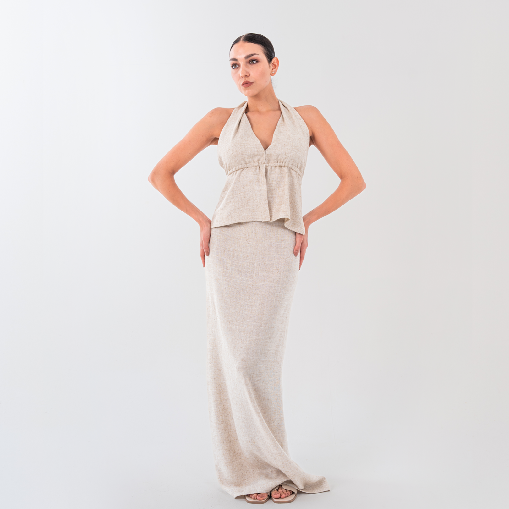 Minimalist Linen Skirt - Baloska