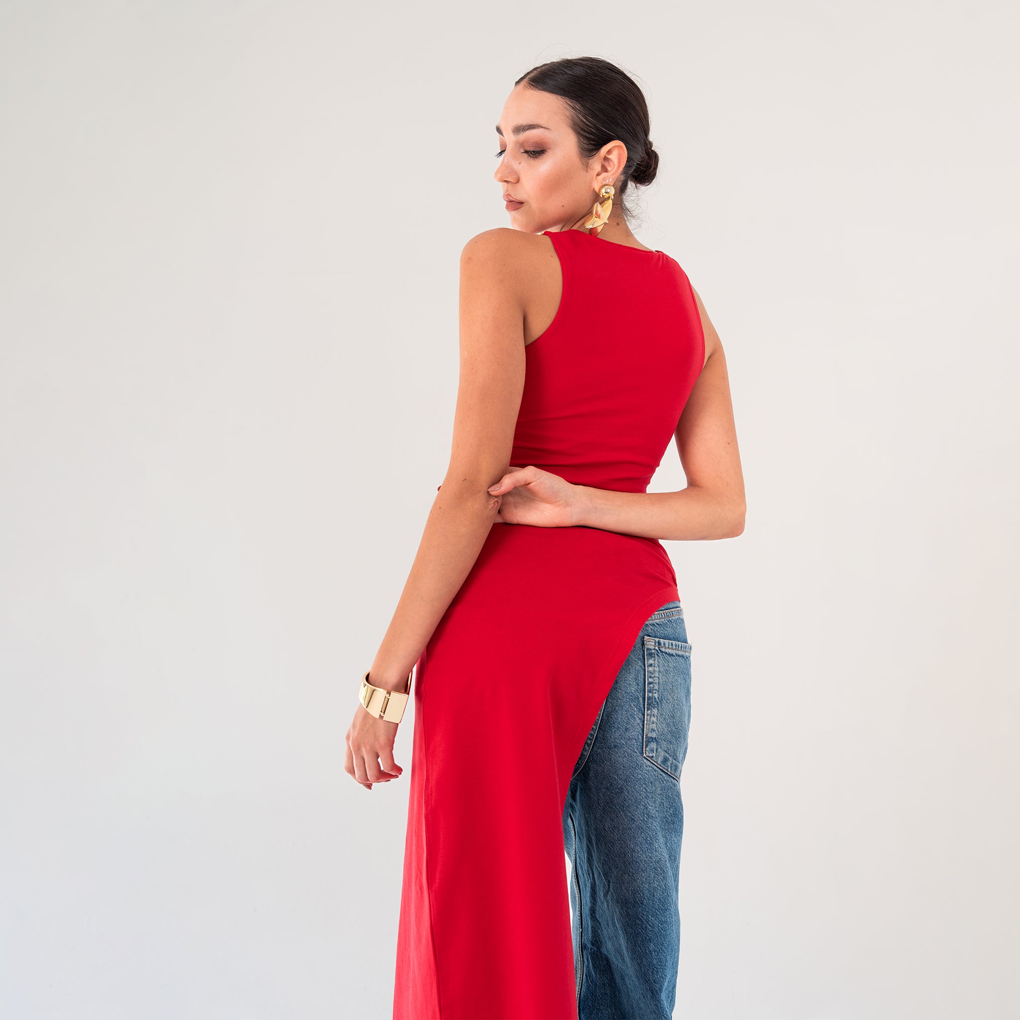 Asymmetrical scoop top - Baloska