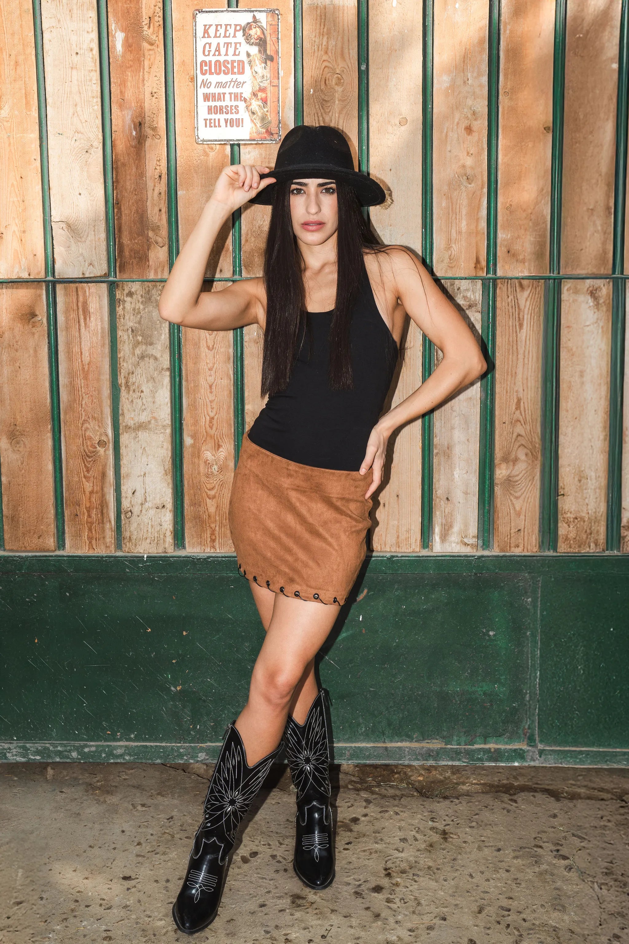 Texas Leather skirt - Baloska 