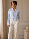 Striped Tie-Front Shirt