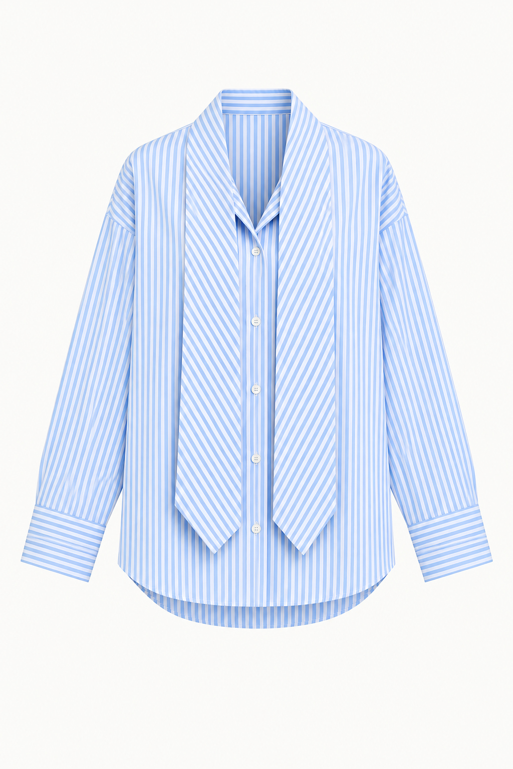 Striped Tie-Front Shirt