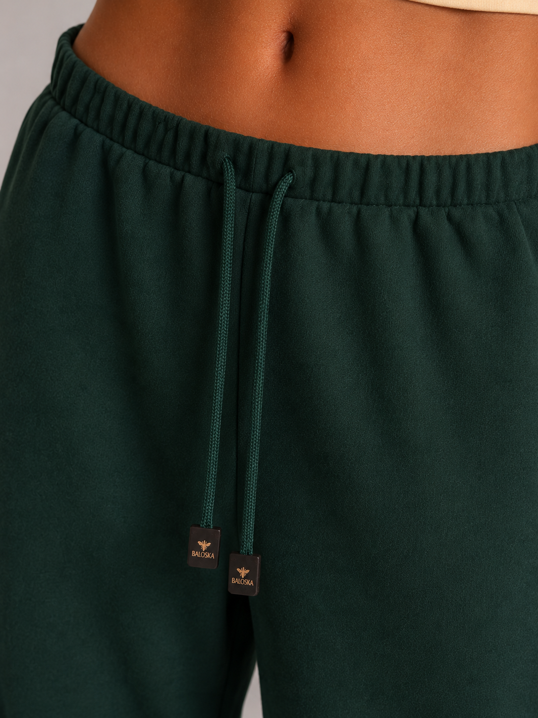 Baloska Textured Cotton Wide-Leg Lounge Pant