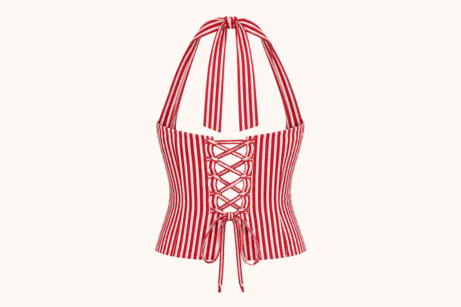 Halter Top and Skirt striped Set