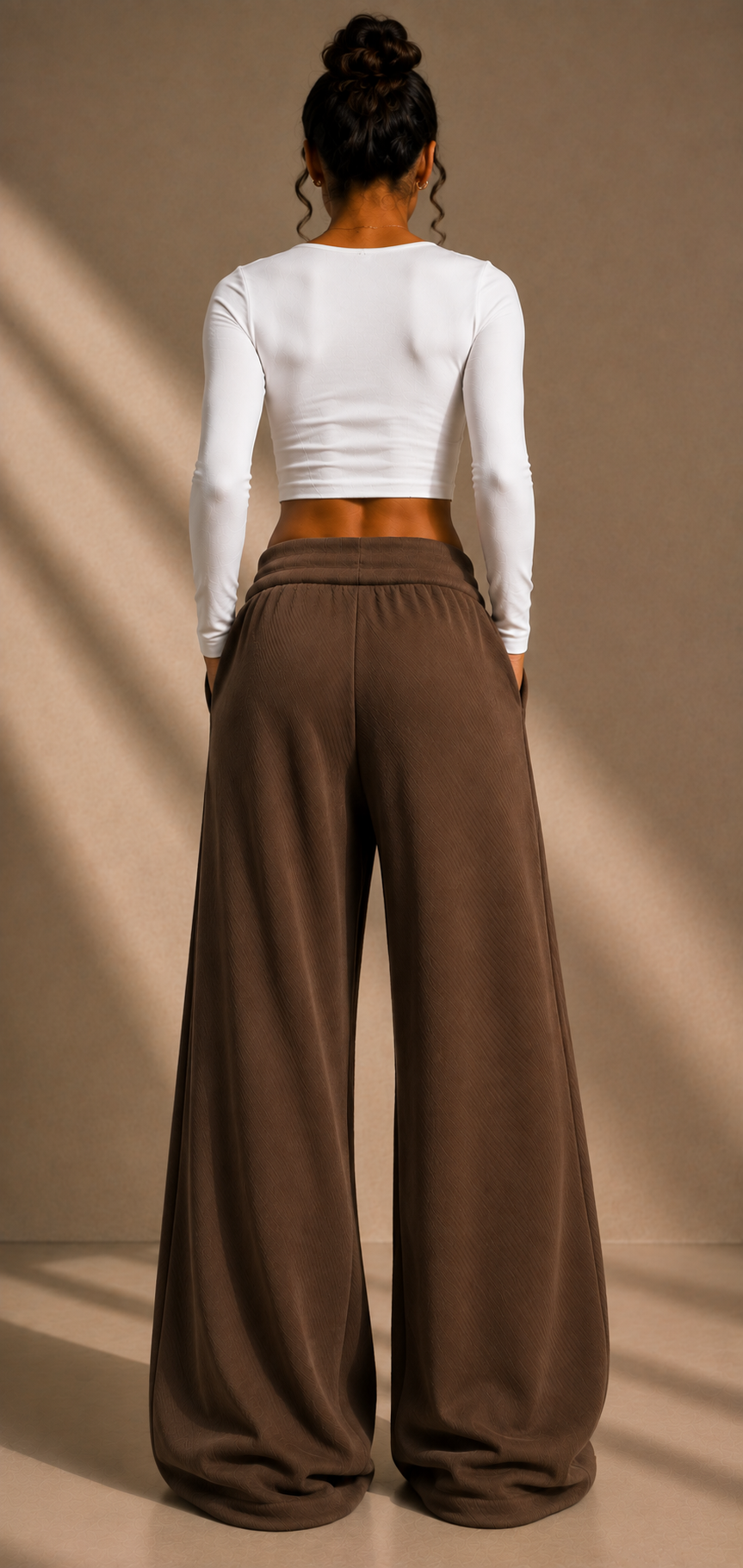 Wide-Leg Cotton Pants