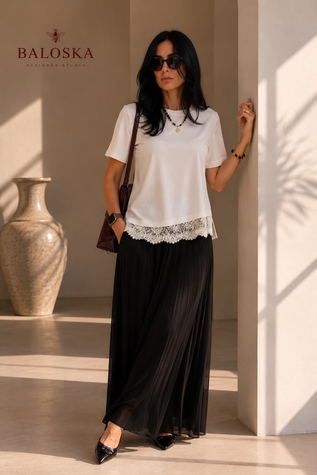 Lace-Trim T-Shirt