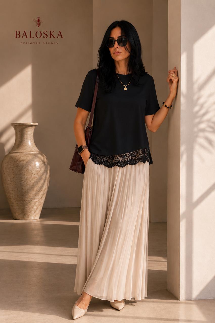 Lace-Trim T-Shirt