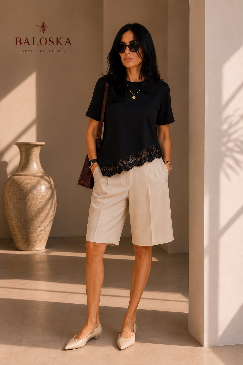 Lace-Trim T-Shirt