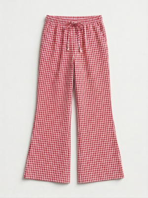 Gingham print pants